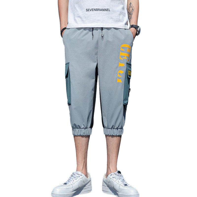 休闲裤男士夏季潮流时尚大口袋工装七分裤XZ313B-1-L08-P28,男装休闲裤,星座310B-3