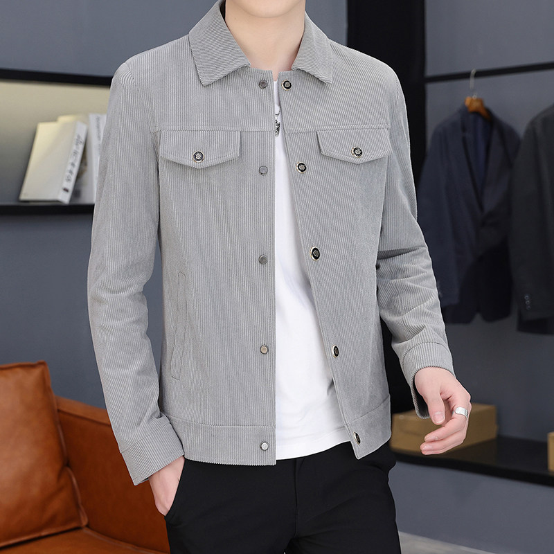 春季新款男士休闲商务夹克潮流翻领上衣外套XZ313B-1-J03,男装夹克,星座310B-3