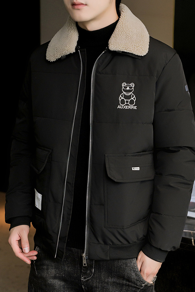 冬季棉衣男短款羊羔毛翻领加棉加厚棉服外套XZ313B-1-MY806-P90,男装棉衣,星座310B-3