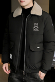 冬季棉衣男短款羊羔毛翻领加棉加厚棉服外套XZ313B-1-MY806-P90，男装棉衣，星座310B-3