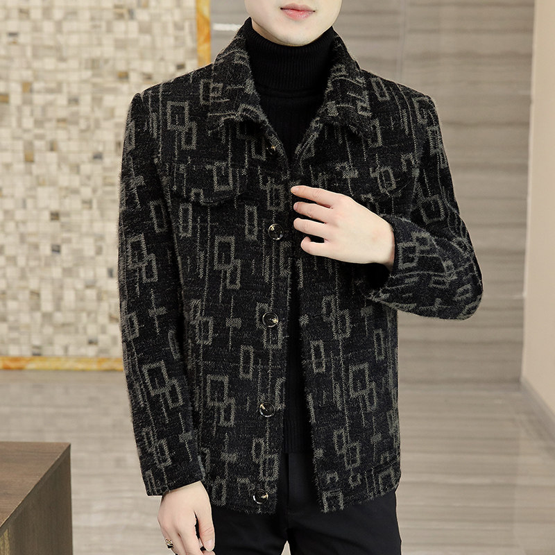 秋冬新款外套男中青年短款休闲毛呢夹克外套XZ313B-1-M6686-P165,男装毛呢大衣,星座310B-3
