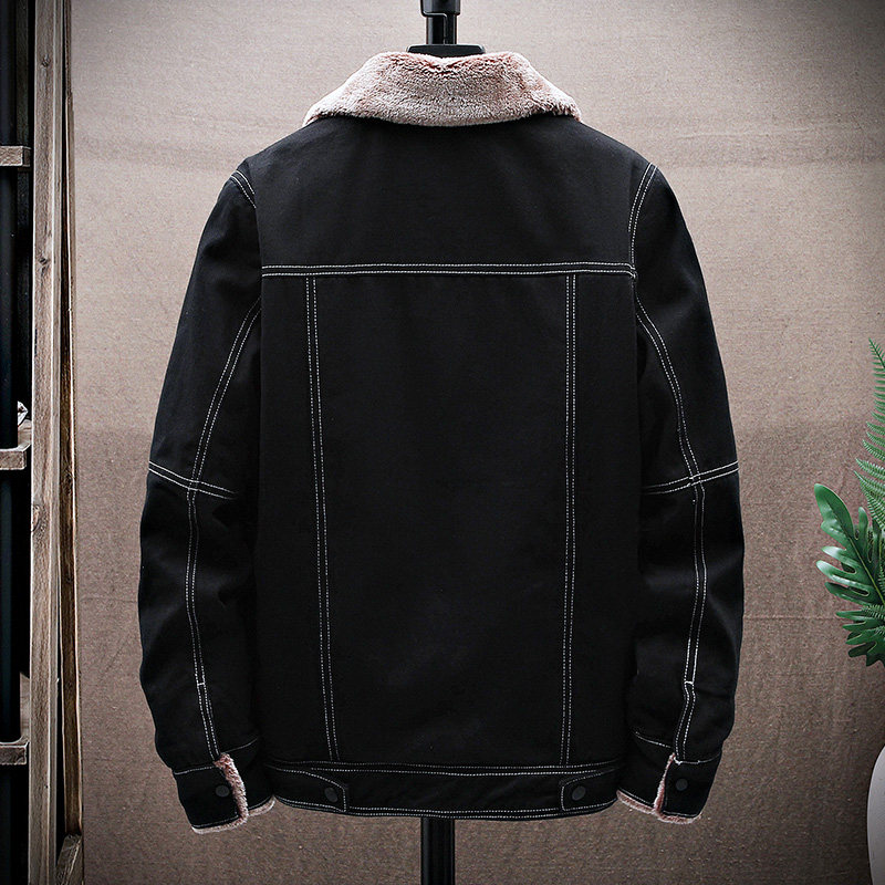 主推款冬季新款兔绒加绒加厚男士牛仔夹克外套XZ313B-1NZ962-P110,男装夹克,星座310B-3