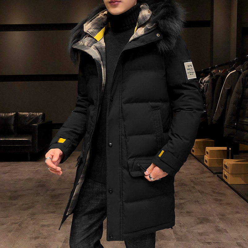秋冬主推棉服男士中长款大毛领连帽棉衣外套XZ313B-1 M1958-P125图片