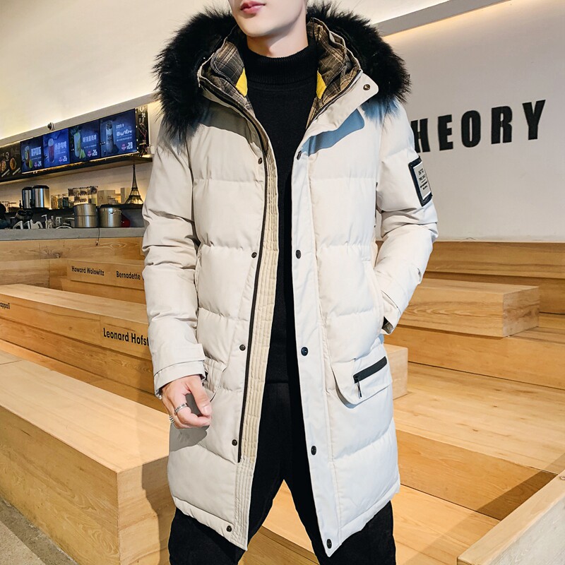 主推加厚棉服男中长款大毛领连帽棉衣外套XZ313B-1 M1958-P125图片