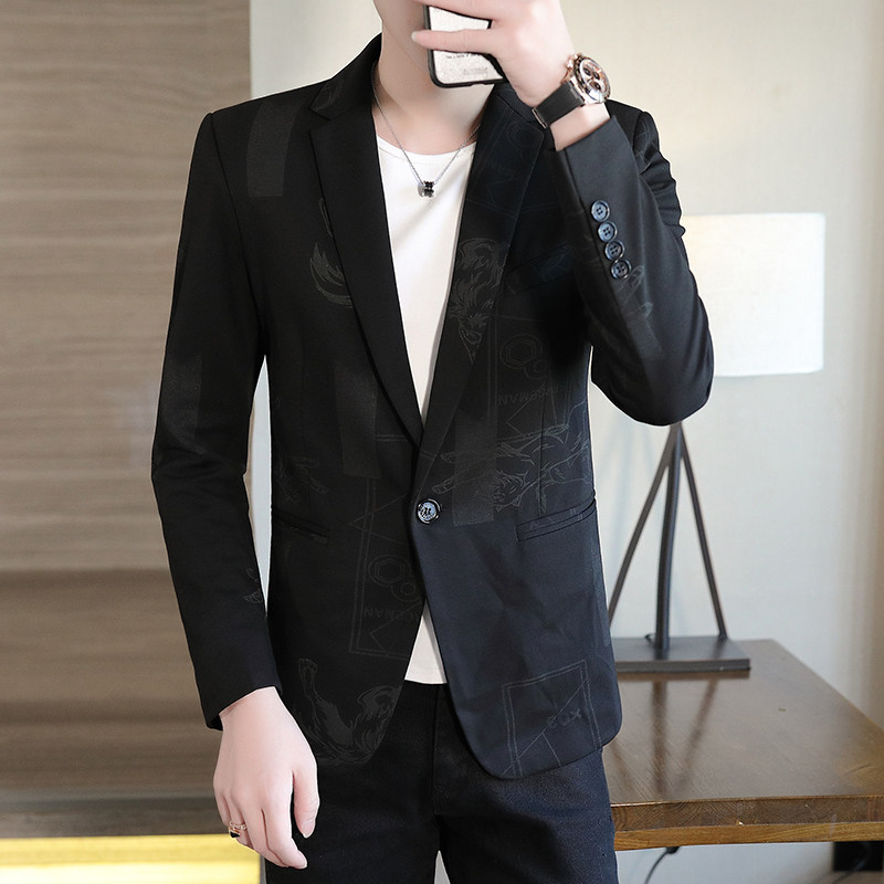 西装男2022春季新款大码时尚休闲小西服外套XZ313B-1-XF2886图片
