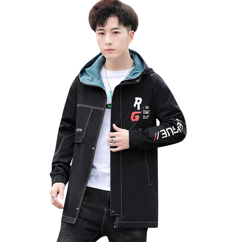 男士中长款连帽时尚休闲夹克外套XZ313B-1-S188-P70,男装夹克,星座310B-3