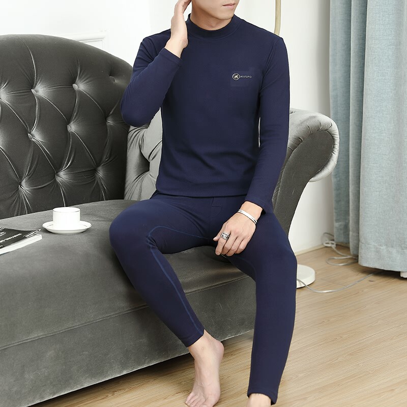 秋冬男士休闲精品德绒半高领双面绒保暖套装XZ313B-1-T2199-P60,男装休闲套装,星座310B-3