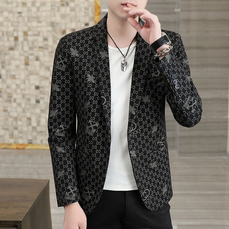 秋季新款西装时尚帅气百搭韩版小西服外套XZ313B-1-XF8820-P90,男装西服,星座310B-3