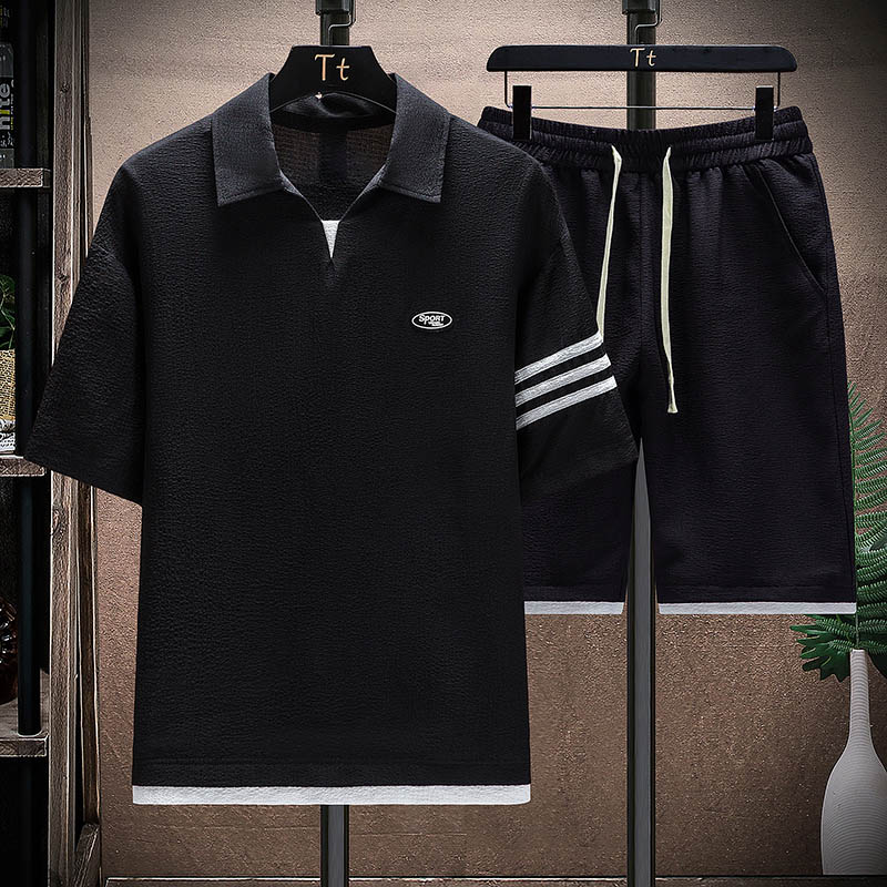 夏季套装男新款男士时尚休闲两件套XZ313B-1-TZ818-P53,男装休闲套装,星座310B-3