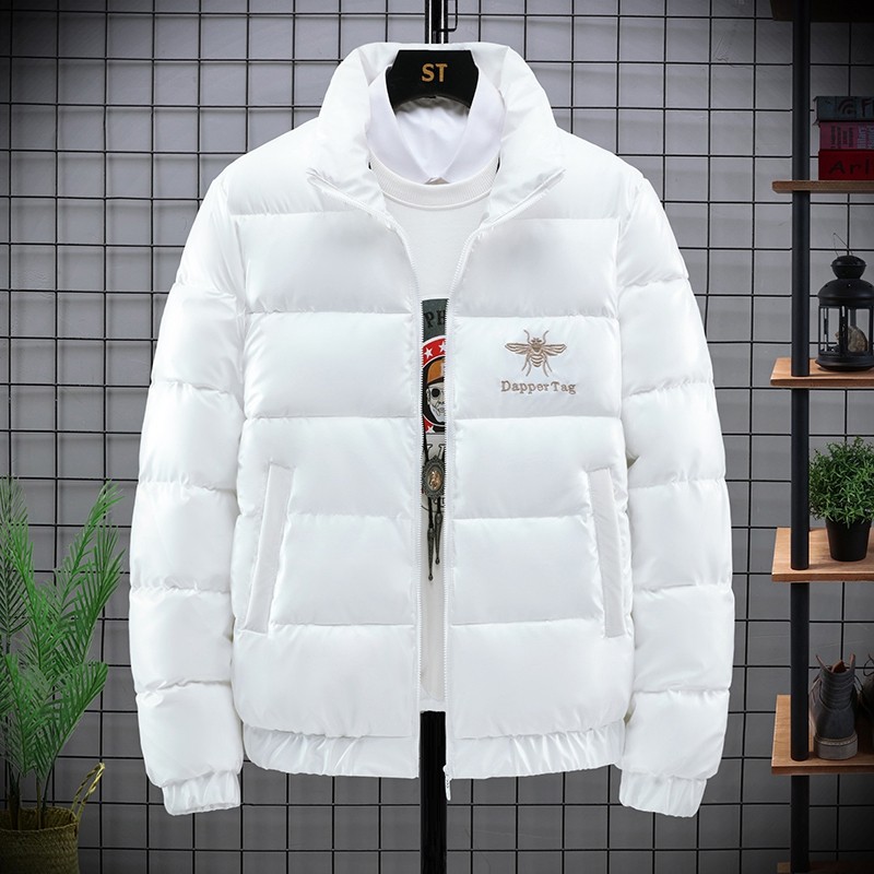 冬季立领加厚亮面刺绣棉衣男修身时尚棉服外套XZ313B-1-MY14 P85图片