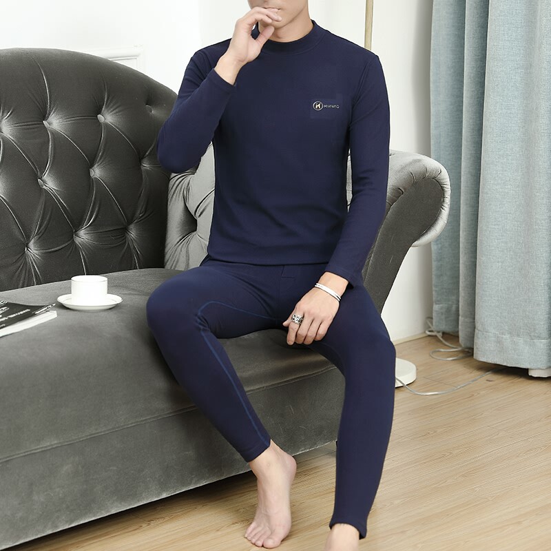 秋冬男士休闲精品德绒半高领双面绒保暖套装XZ313B-1-T2199-P60,男装休闲套装,星座310B-3