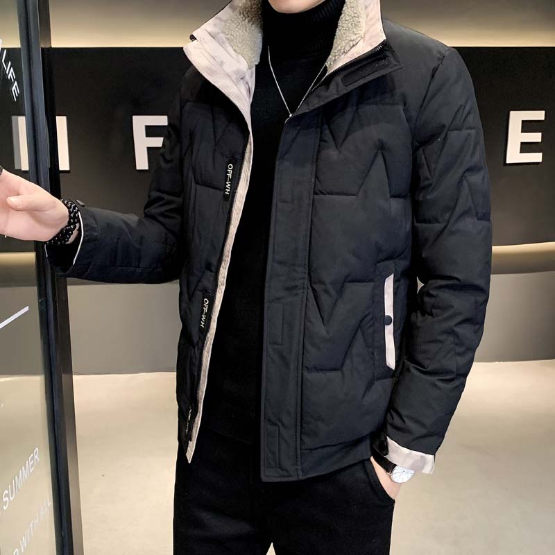 主推款冬季立领棉衣冬季青年休闲纯色棉服外套MY8608-P100图片