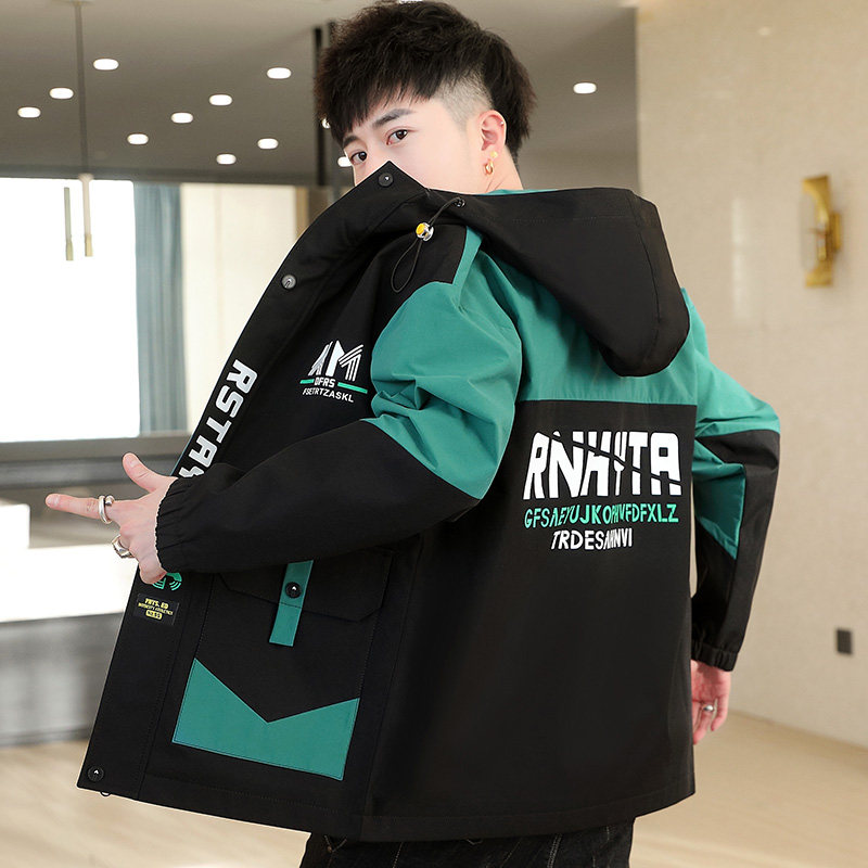2021秋季潮流ins男士时尚连帽工装夹克外套XZ313B-1-JK028-P60图片