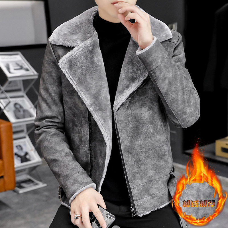 秋冬新款皮衣男士加绒加厚时尚机车服XZ313B-1-PY722-P120,男装皮衣,星座310B-3