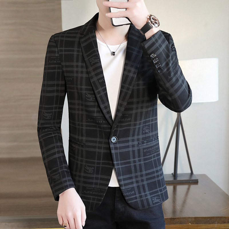 西装男春季新款大码时尚休闲小西服外套XZ313B-1-XF2885图片