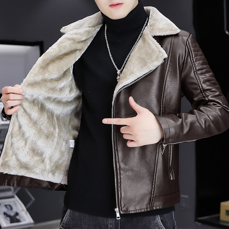 2021秋冬新款加绒皮衣型男机车服皮夹克外套XZ313B-1-PY217-P120,男装皮衣,星座310B-3