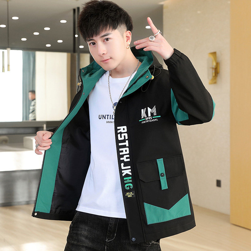 2021秋季潮流ins男士时尚连帽工装夹克外套XZ313B-1-JK028-P60,男装夹克,星座310B-3