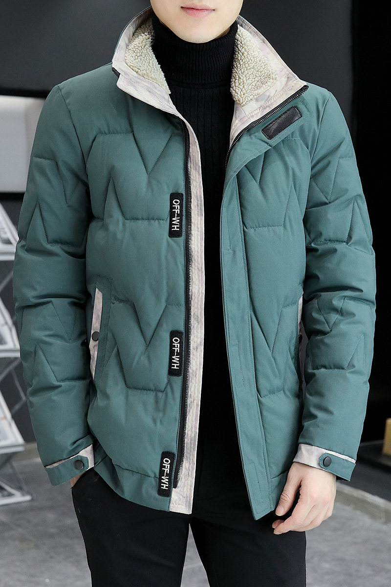 MY8608-P100冬季男修身短款纯色棉衣青年纯色休闲棉服外套,男装棉衣,星座310B-3