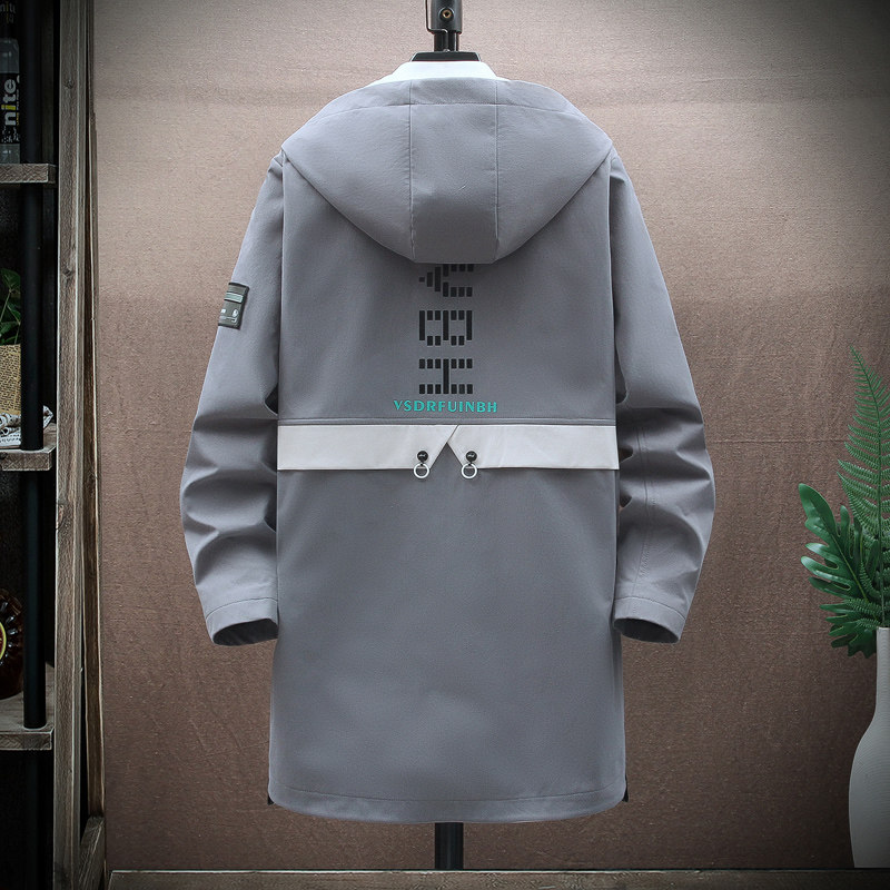 主推男士中长款风衣连帽时尚休闲夹克外套XZ313B-1-JK16-P60,男装夹克,星座310B-3