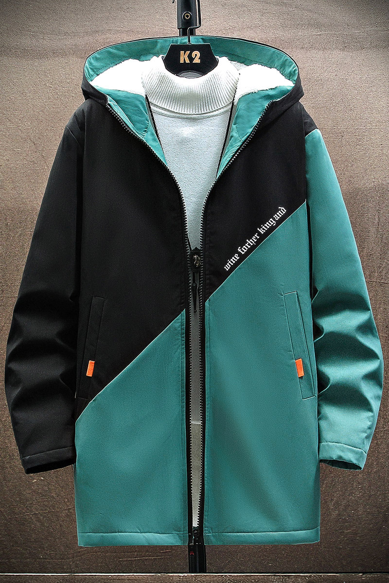 秋冬新款加绒加厚中长款风衣男连帽休闲夹克XZ313B-1-B160-P60,男装夹克,星座310B-3