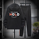 新型面料青年连帽夹克外套休闲运动套装XZ313B-1-TA188，男装休闲套装，星座310B-3