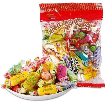 .高粱饴软糖徐福记橡皮糖混合水果味果汁软糖高粱饴软糖一斤喜糖