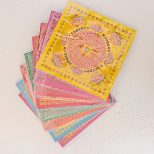 双面彩金烫金纸大悲咒莲花纸正方形19*19手工折纸一本约40张