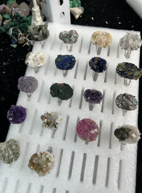 铜合金原创手工原石矿石戒指包邮送闺蜜礼物