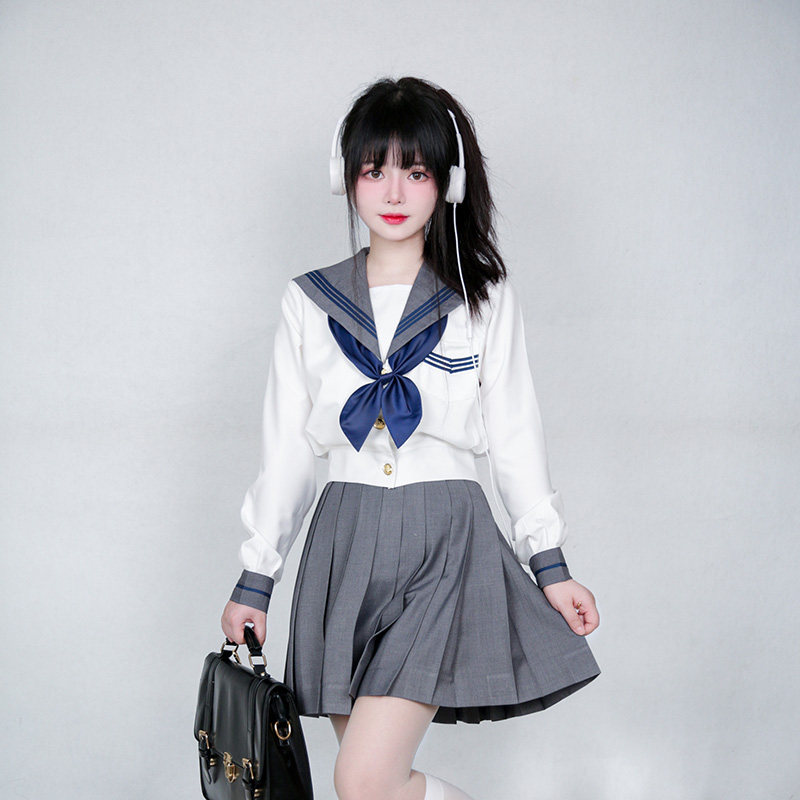 原创正版校供jk收腰水手服套装图片