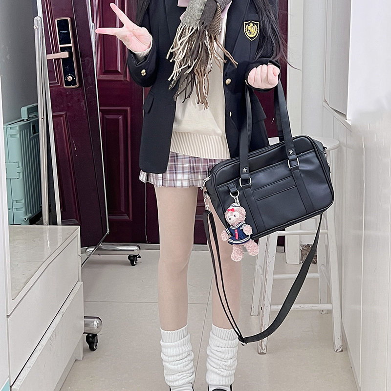 大容量JK制服包日系学生书包樱花妹基础款百搭手提单肩斜跨包cos