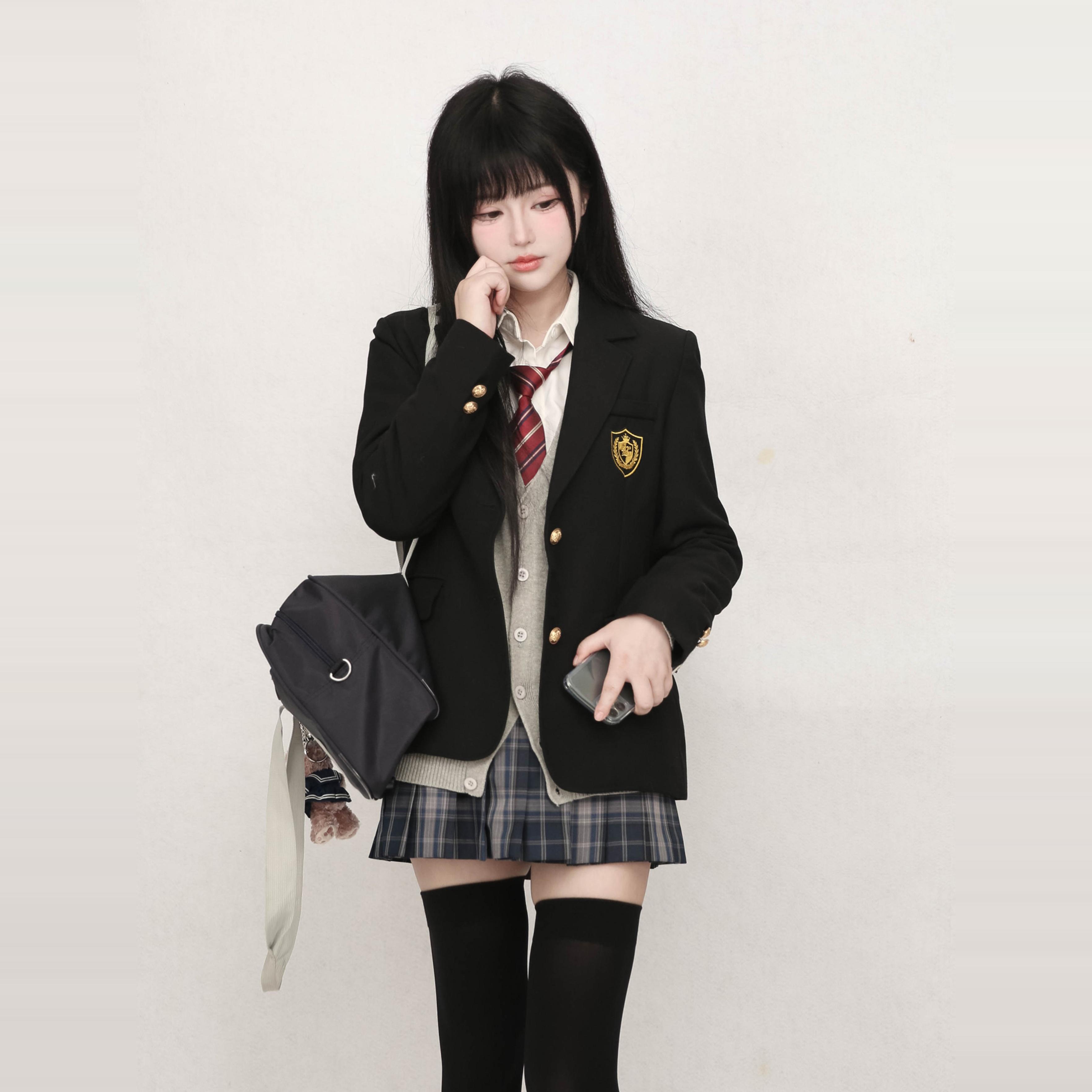 珠珠家jk校供感西服学院风西装图片