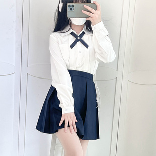 珠珠家三件套多色衬衫 箱褶裙领带jk制服学院风日常系通勤套小个子