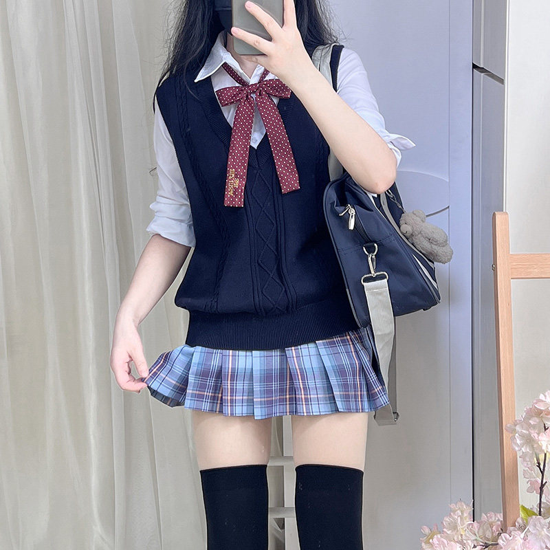 原创jk格裙制服学生少女甜美高腰图片