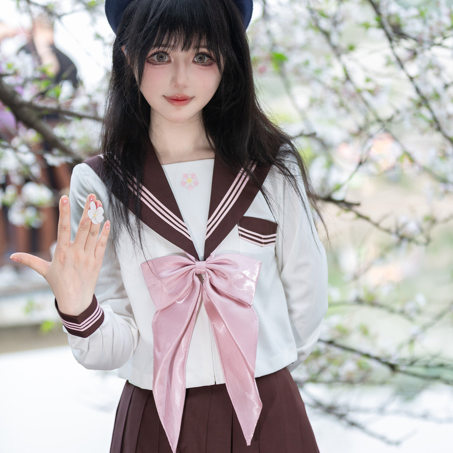 校供感jk水手服长袖短袖少女甜美图片