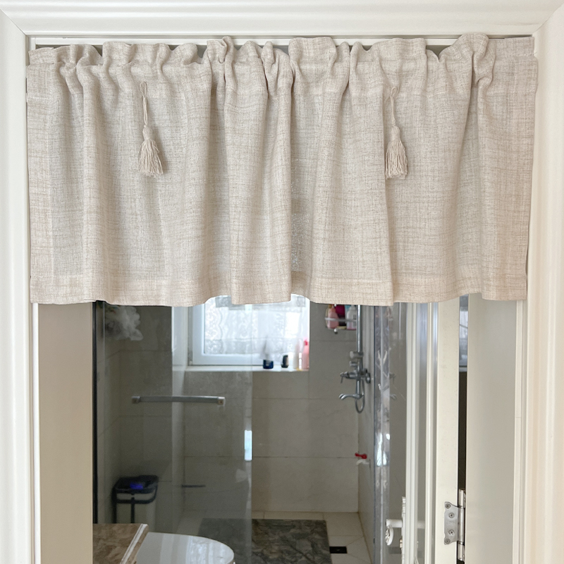 涤棉遮光门帘厨房柜子遮挡帘