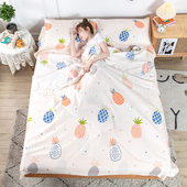 旅行隔脏睡袋 室内双人单人宾馆旅游酒店防脏被套床单纯棉 便携式