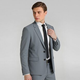 含绵羊毛&两件套 西裤 男士 挺括有型商务西装 西服套装 撤标撤柜