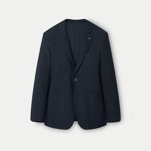 男士 2026 莱赛尔混纺面料 藏青休闲西服 商务通勤单西 新款