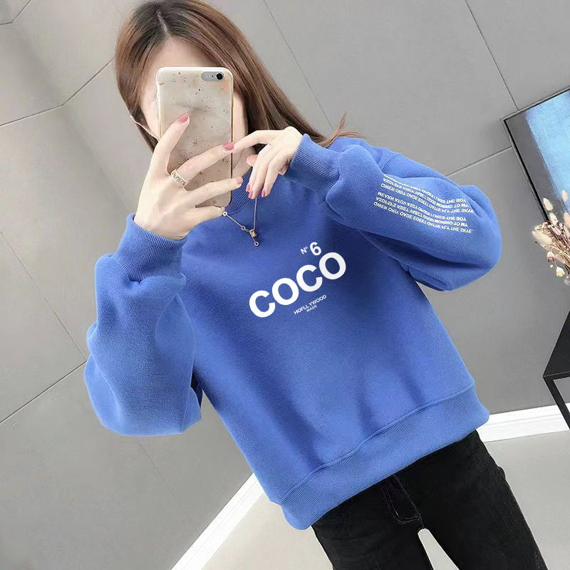 加绒不加绒秋冬新款慵懒风韩版潮ins宽松短款卫衣女无帽百搭上衣