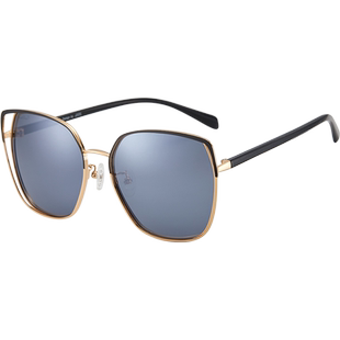 花雨伞太阳镜女猫眼墨镜偏光潮ins复古大框圆脸驾驶眼镜AP.11722