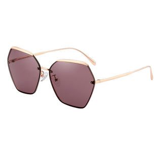 花雨伞太阳镜女轻质半透时尚潮流轻质大眼镜几何多边形墨镜 11740