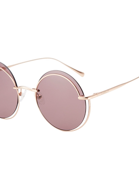 圆框复古方脸个性风太阳镜