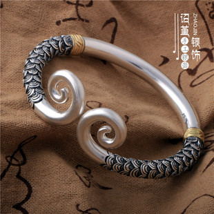 银手镯紧箍咒手镯男女纯银情侣孙悟空大圣盖世英雄情侣男女手镯