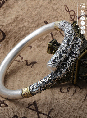 纯银金箍棒定海神针紧箍咒手镯