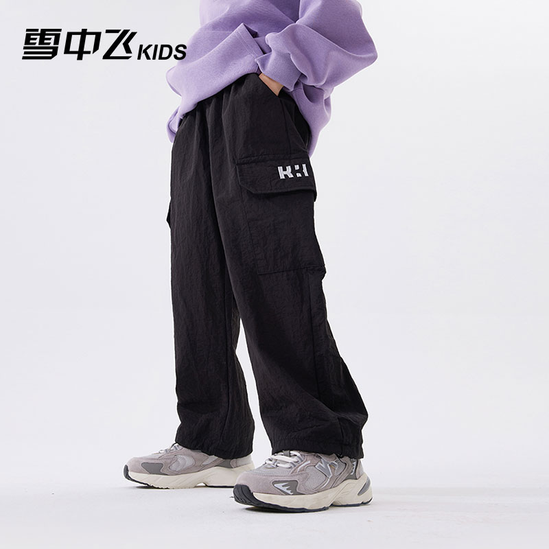 雪中飞男童春秋季女童裤子新款宽松休闲儿童长裤童装工装裤学生版