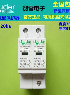 【正品】2P20KA家用浪涌保护器双线电路避雷电涌突波 SPD防雷防护