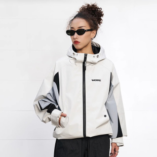 山系外套 越越潮社VOTE23原创国潮户外运动防风防水冲锋衣潮流美式
