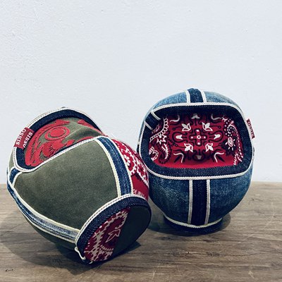 SINSO 旧物重建 手作赤耳布开运达摩 DenimDaruma