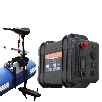 船外机电池船挂机电动船三元锂电池12V/200ah船用推进器 24V锂电