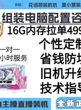 16G内存499元电脑配置定制组装台式机DIY 办公家用游戏整机主机